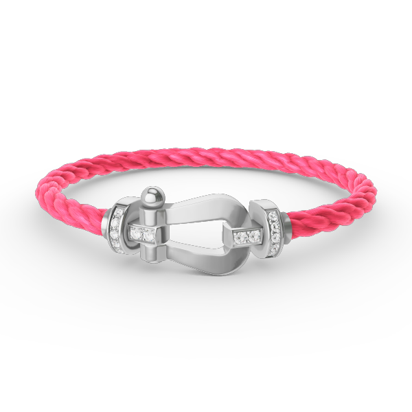 ¡®lume Jewelry¡¯FORCE LARGE HORSESHOE HALF DIAMOND BRACELET SILVER