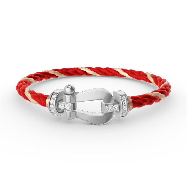 ¡®lume Jewelry¡¯FORCE LARGE HORSESHOE HALF DIAMOND BRACELET SILVER
