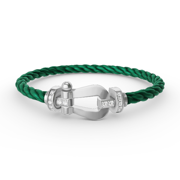 ¡®lume Jewelry¡¯FORCE LARGE HORSESHOE HALF DIAMOND BRACELET SILVER