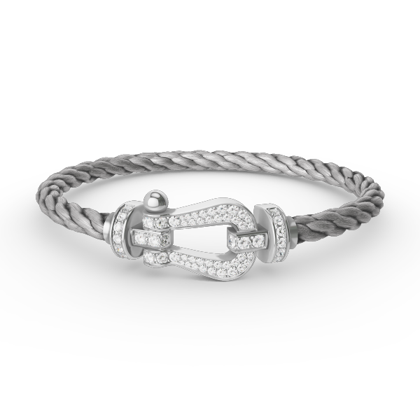¡®lume Jewelry¡¯FORCE LARGE HORSESHOE FULL DIAMOND BRACELET SILVER