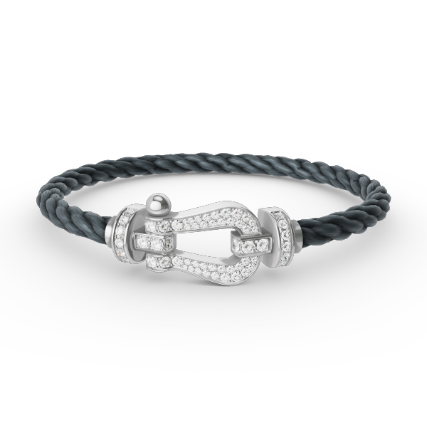 ¡®lume Jewelry¡¯FORCE LARGE HORSESHOE FULL DIAMOND BRACELET SILVER