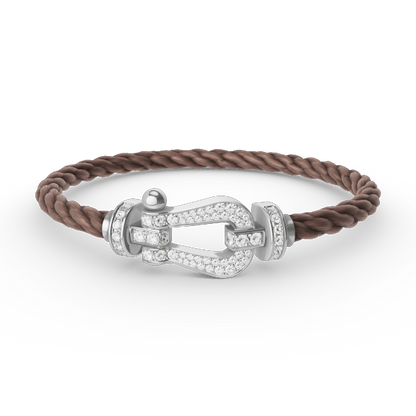 ¡®lume Jewelry¡¯FORCE LARGE HORSESHOE FULL DIAMOND BRACELET SILVER