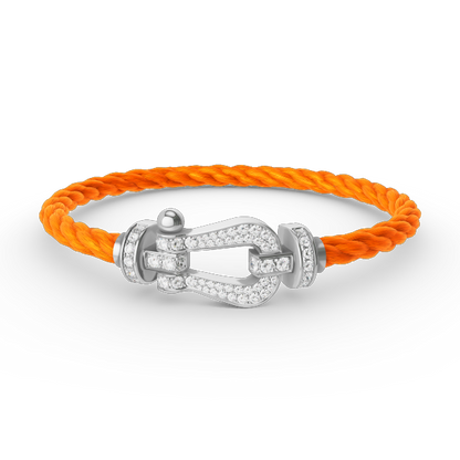 ¡®lume Jewelry¡¯FORCE LARGE HORSESHOE FULL DIAMOND BRACELET SILVER