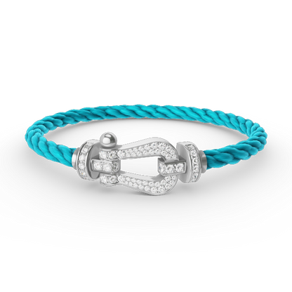 ¡®lume Jewelry¡¯FORCE LARGE HORSESHOE FULL DIAMOND BRACELET SILVER