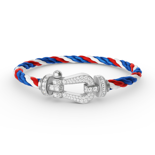 ¡®lume Jewelry¡¯FORCE LARGE HORSESHOE FULL DIAMOND BRACELET SILVER