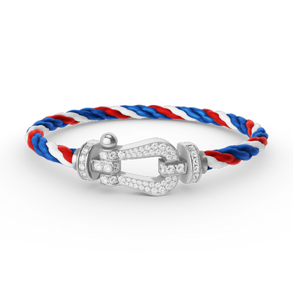 ¡®lume Jewelry¡¯FORCE LARGE HORSESHOE FULL DIAMOND BRACELET SILVER