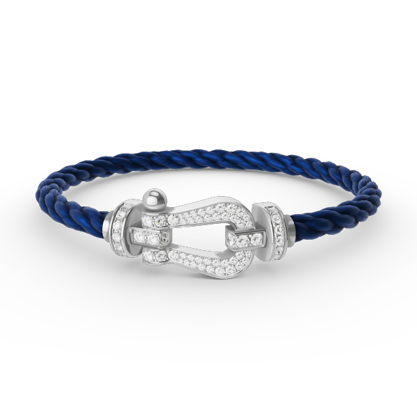 ¡®lume Jewelry¡¯FORCE LARGE HORSESHOE FULL DIAMOND BRACELET SILVER