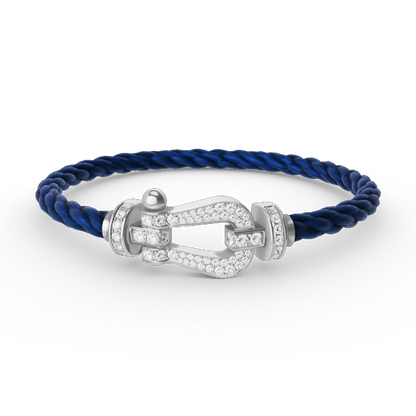 ¡®lume Jewelry¡¯FORCE LARGE HORSESHOE FULL DIAMOND BRACELET SILVER