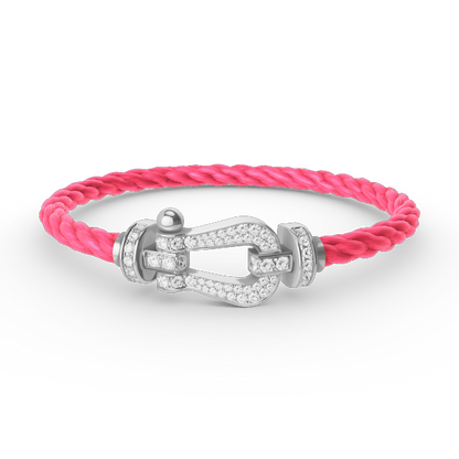 ¡®lume Jewelry¡¯FORCE LARGE HORSESHOE FULL DIAMOND BRACELET SILVER