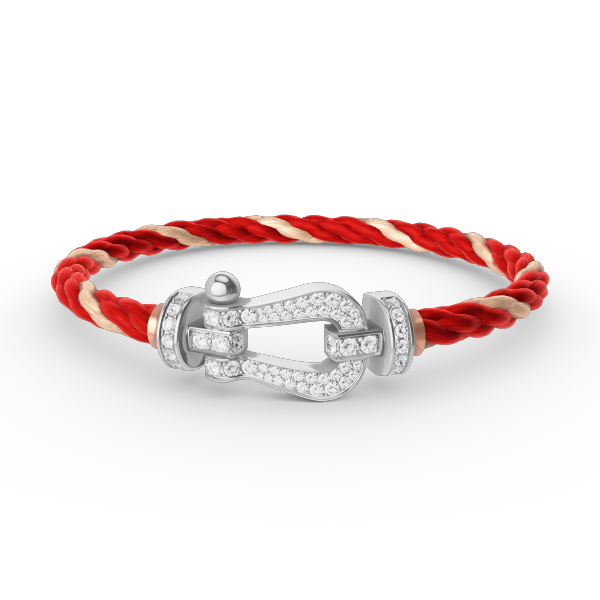¡®lume Jewelry¡¯FORCE LARGE HORSESHOE FULL DIAMOND BRACELET SILVER