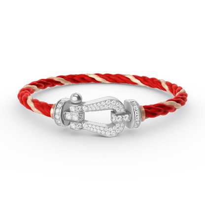 ¡®lume Jewelry¡¯FORCE LARGE HORSESHOE FULL DIAMOND BRACELET SILVER