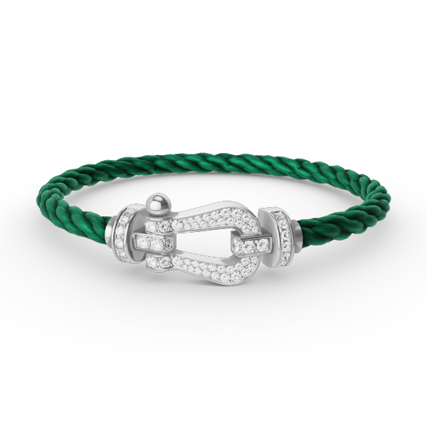 ¡®lume Jewelry¡¯FORCE LARGE HORSESHOE FULL DIAMOND BRACELET SILVER