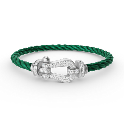 ¡®lume Jewelry¡¯FORCE LARGE HORSESHOE FULL DIAMOND BRACELET SILVER