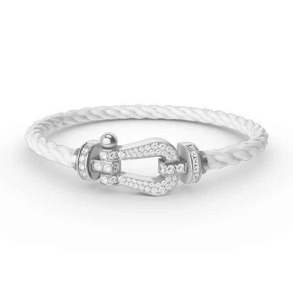 ¡®lume Jewelry¡¯FORCE LARGE HORSESHOE FULL DIAMOND BRACELET SILVER