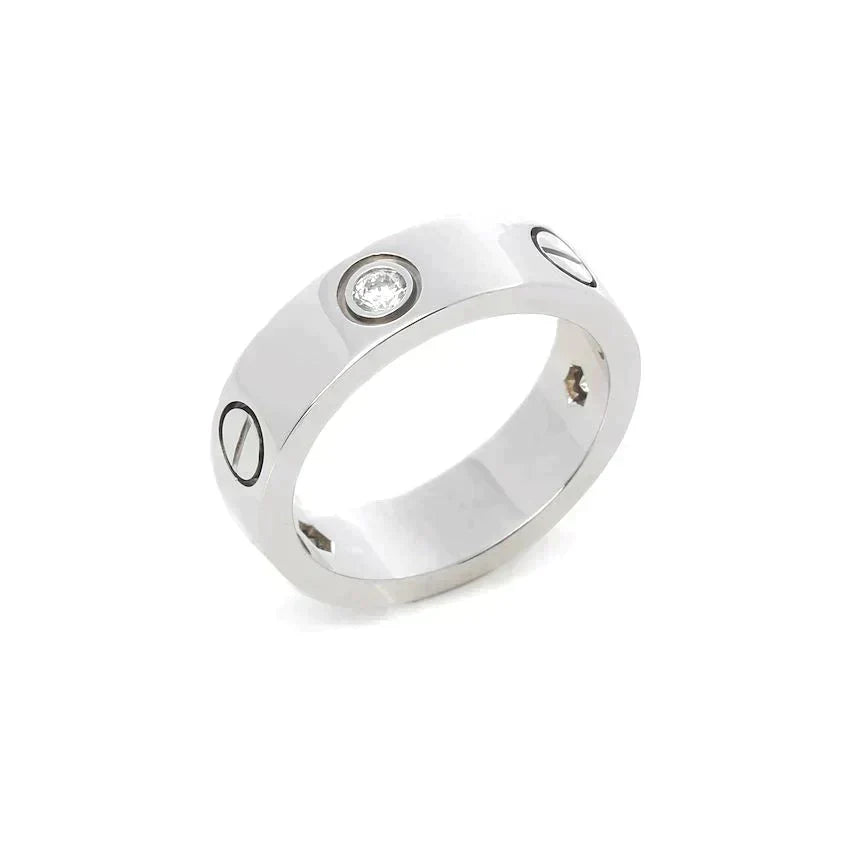 ¡®lume Jewelry¡¯LOVE RING 5.5MM 3 DIAMONDS SILVER