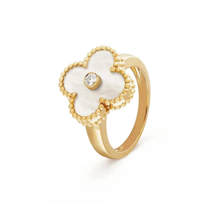 ¡®lume Jewelry¡¯CLOVER PINK MOP RING GOLD DIAMOND
